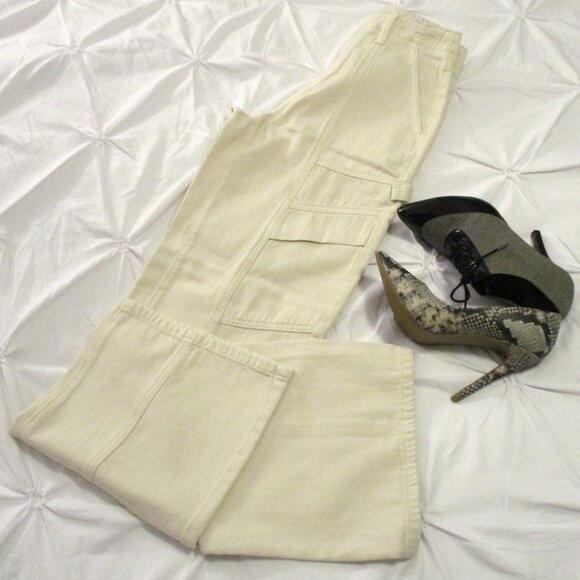 CARPENTER PANTS - CREAM LOW RISE - 5/27 - NWT - Picture 7 of 11